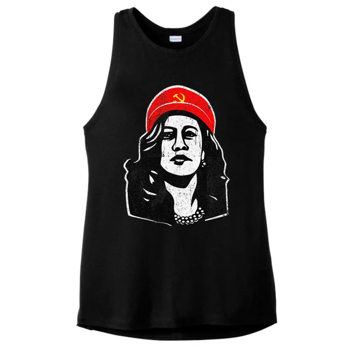 Communism Kamala Harris Sarcastic Kamunism Humor Ladies Tri-Blend Wicking Tank