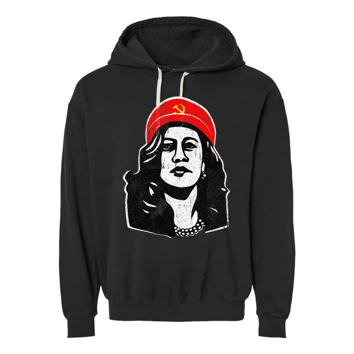 Communism Kamala Harris Sarcastic Kamunism Humor Garment-Dyed Fleece Hoodie