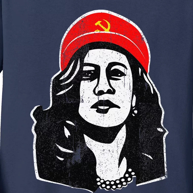 Communism Kamala Harris Sarcastic Kamunism Humor Kids Long Sleeve Shirt