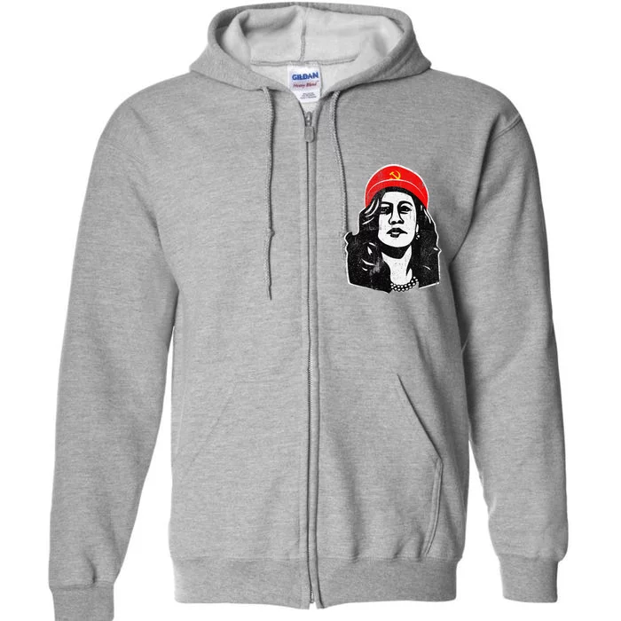 Communism Kamala Harris Sarcastic Kamunism Humor Full Zip Hoodie