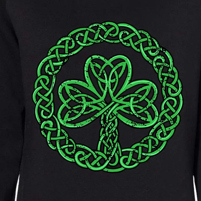 Celtic Knot Irish Shamrock 3Leaf Clover St Pats Day Womens California Wash Sweatshirt