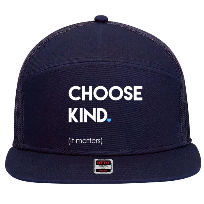 Choose Kind It Matters 7 Panel Mesh Trucker Snapback Hat