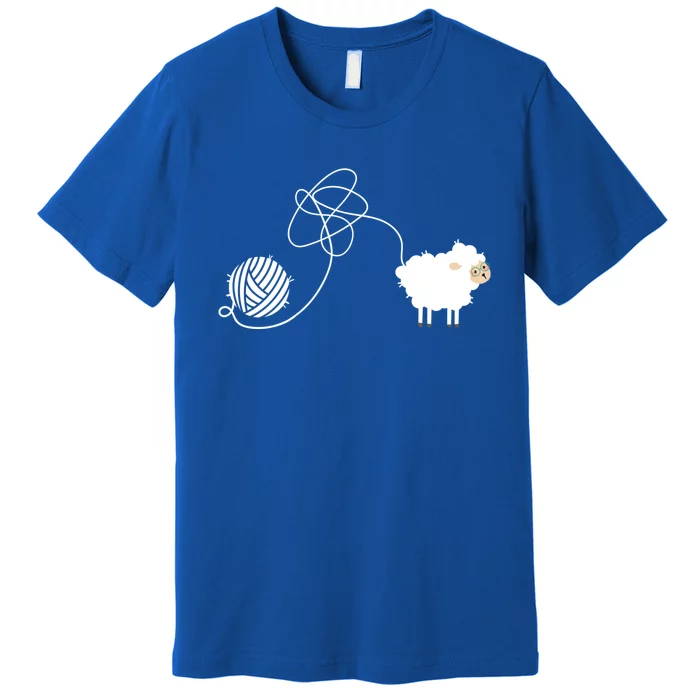 Crochet Knitter I Knitting Lover I Crocheting Sheep Great Gift Premium T-Shirt