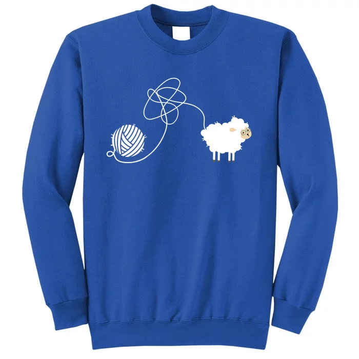 Crochet Knitter I Knitting Lover I Crocheting Sheep Great Gift Tall Sweatshirt