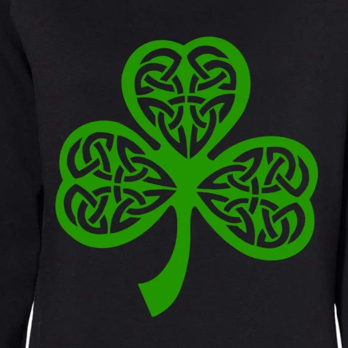 Celtic Knot Irish Shamrock Leaf Clover St Pats Day Womens California Wash Sweatshirt