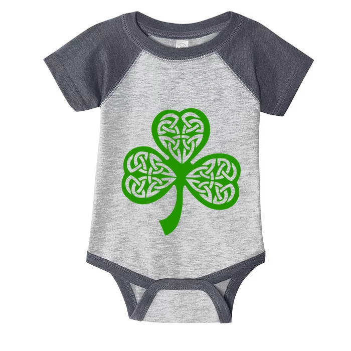 Celtic Knot Irish Shamrock Leaf Clover St Pats Day Infant Baby Jersey Bodysuit