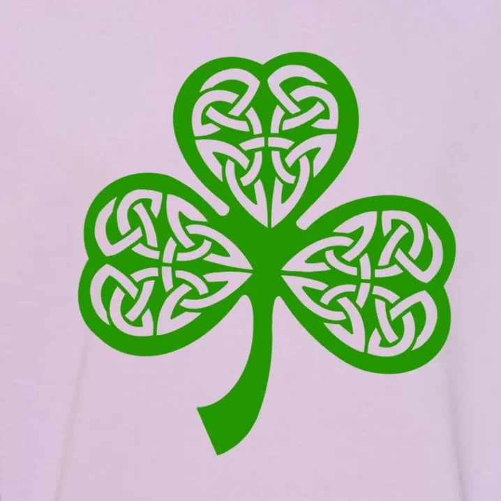 Celtic Knot Irish Shamrock Leaf Clover St Pats Day Garment-Dyed Sweatshirt