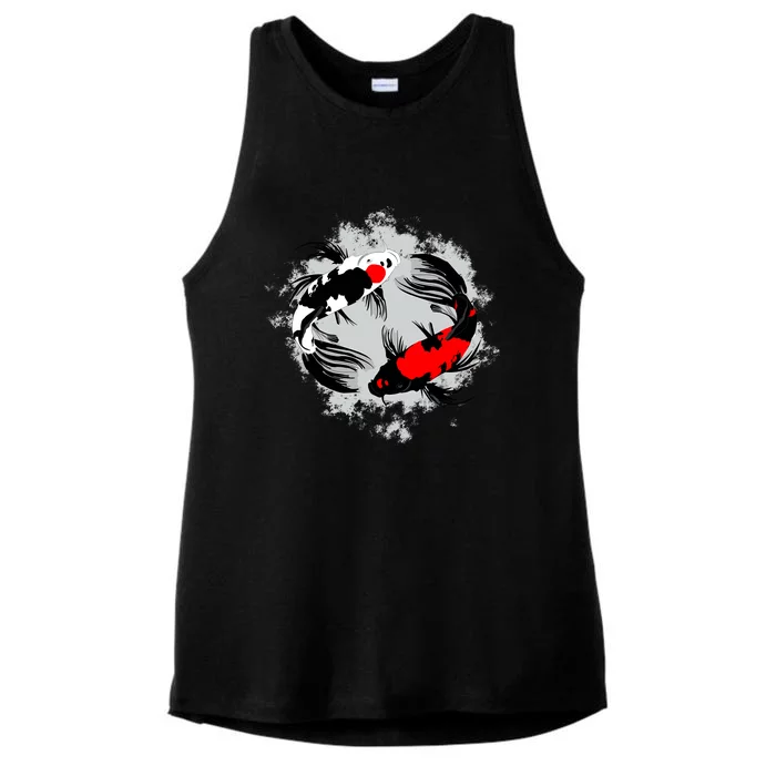 Cool Kawaii Japan Anime Koi Fish Ladies Tri-Blend Wicking Tank