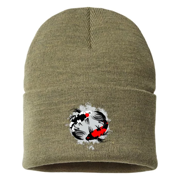 Cool Kawaii Japan Anime Koi Fish Sustainable Knit Beanie