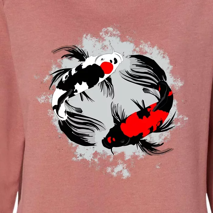 Cool Kawaii Japan Anime Koi Fish Womens California Wash Sweatshirt