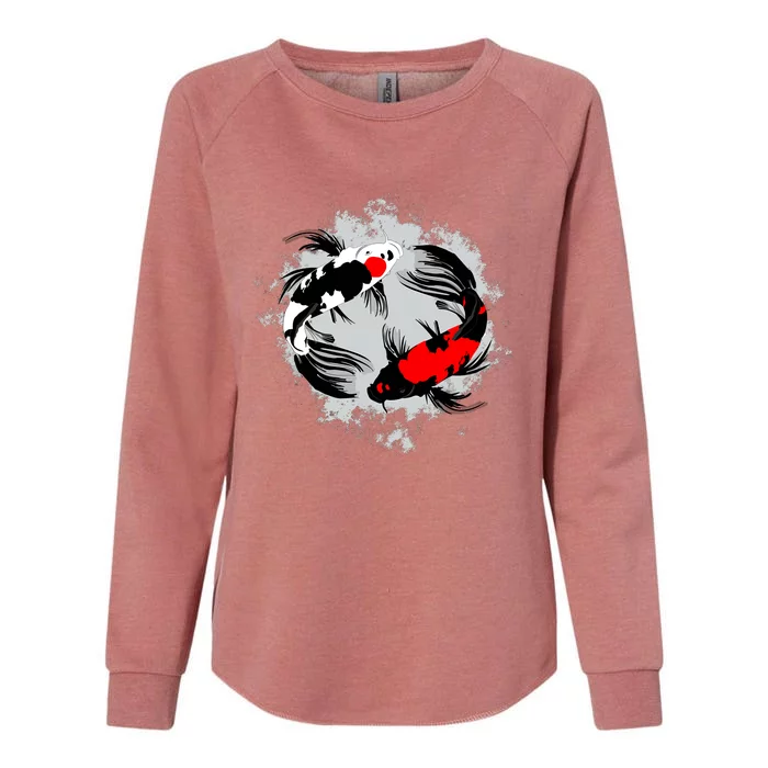 Cool Kawaii Japan Anime Koi Fish Womens California Wash Sweatshirt