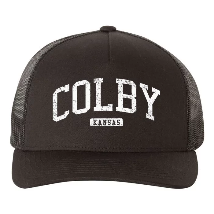 Colby Kansas Ks Js03 College University Style Yupoong Adult 5-Panel Trucker Hat