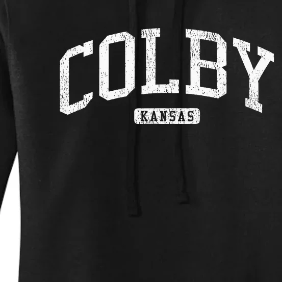 Colby Kansas Ks Js03 College University Style Women's Pullover Hoodie