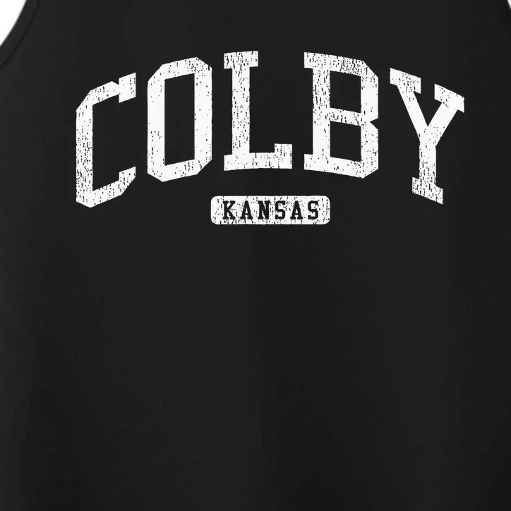 Colby Kansas Ks Js03 College University Style Performance Tank