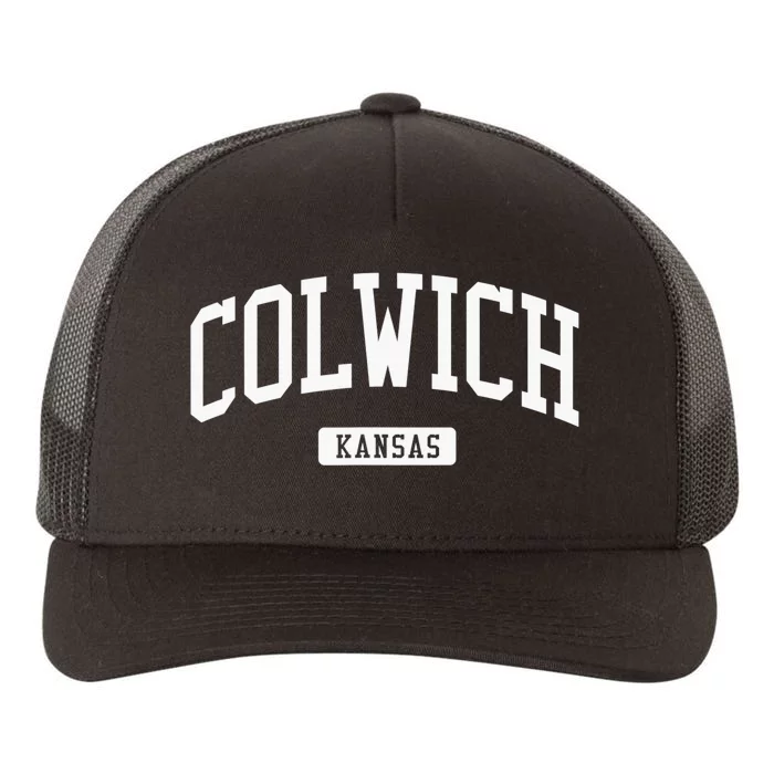 Colwich Kansas KS Vintage Athletic Sports Design Yupoong Adult 5-Panel Trucker Hat