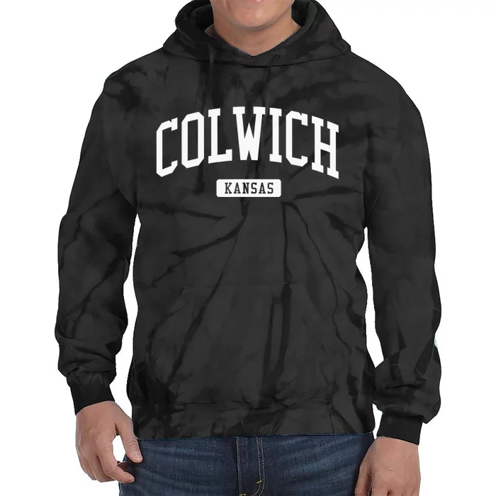 Colwich Kansas KS Vintage Athletic Sports Design Tie Dye Hoodie