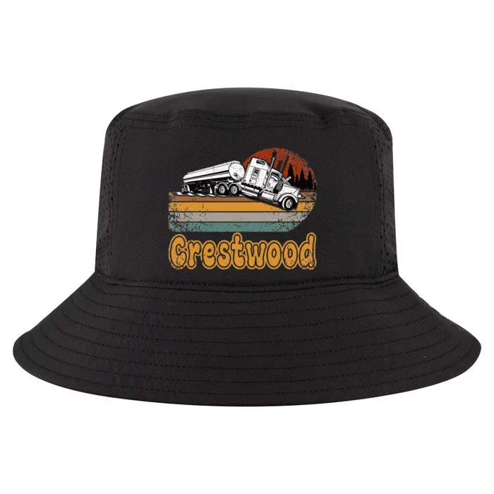 Crestwood Kentucky KY Tourism Semi Stuck on Railroad Tracks Cool Comfort Performance Bucket Hat