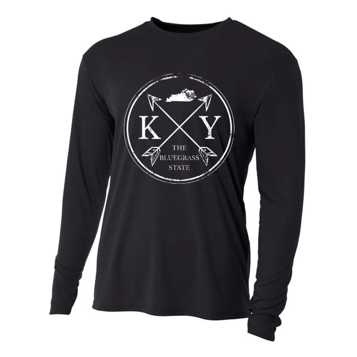 Cute Kentucky Ky The Bluegrass State Cooling Performance Long Sleeve Crew