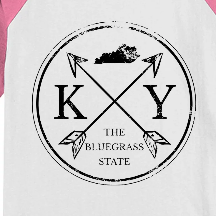 Cute Kentucky Ky The Bluegrass State Kids Colorblock Raglan Jersey