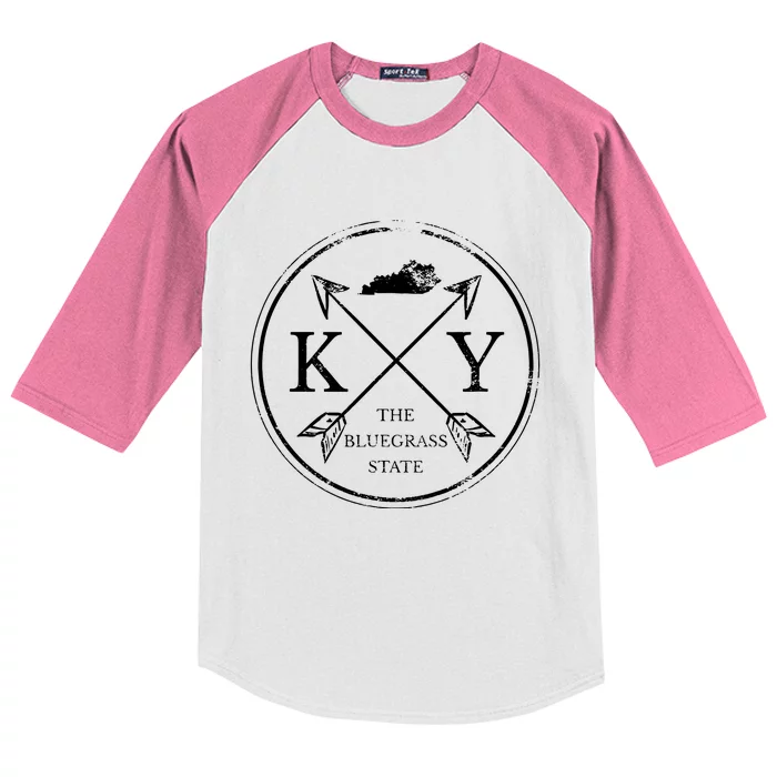 Cute Kentucky Ky The Bluegrass State Kids Colorblock Raglan Jersey