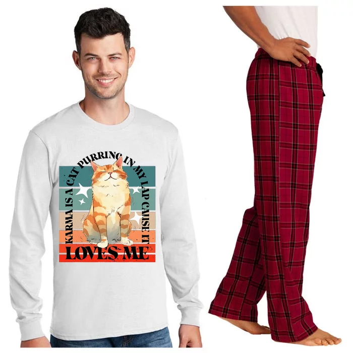 Cat Karma Loves Me Long Sleeve Pajama Set