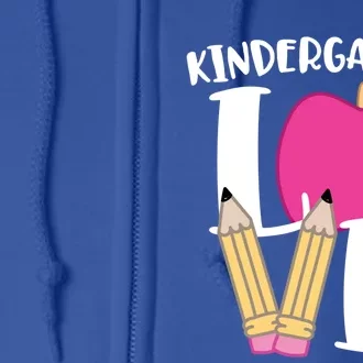 Cute Kindergarten Love Design For Kindergarten Teachers Cute Gift Full Zip Hoodie