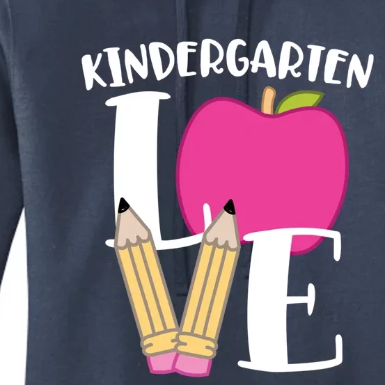 Cute Kindergarten Love Design For Kindergarten Teachers Cute Gift Women's Pullover Hoodie