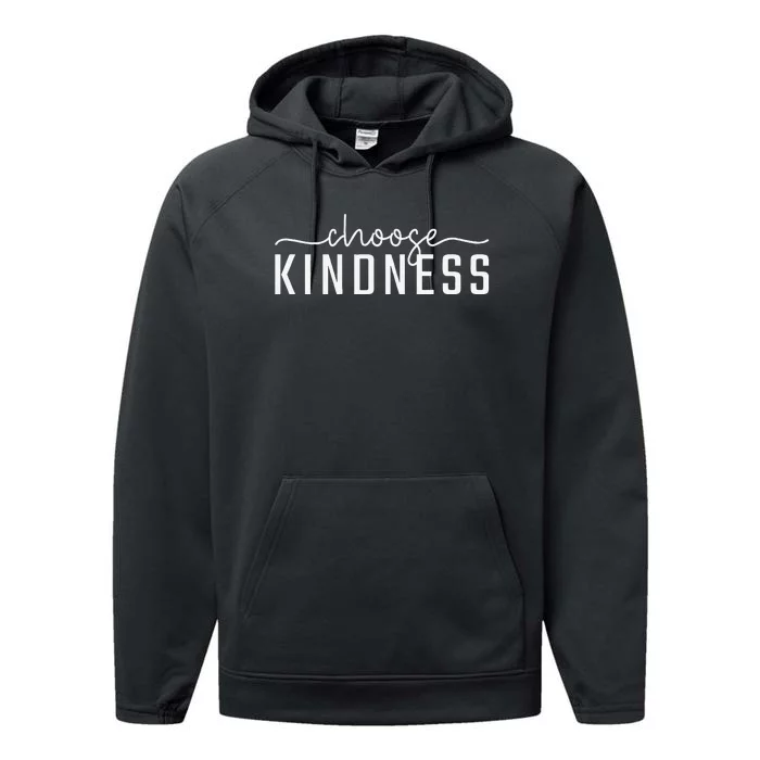 Choose Kindness Letter Print Women Be Kind Inspirational Gift Performance Fleece Hoodie