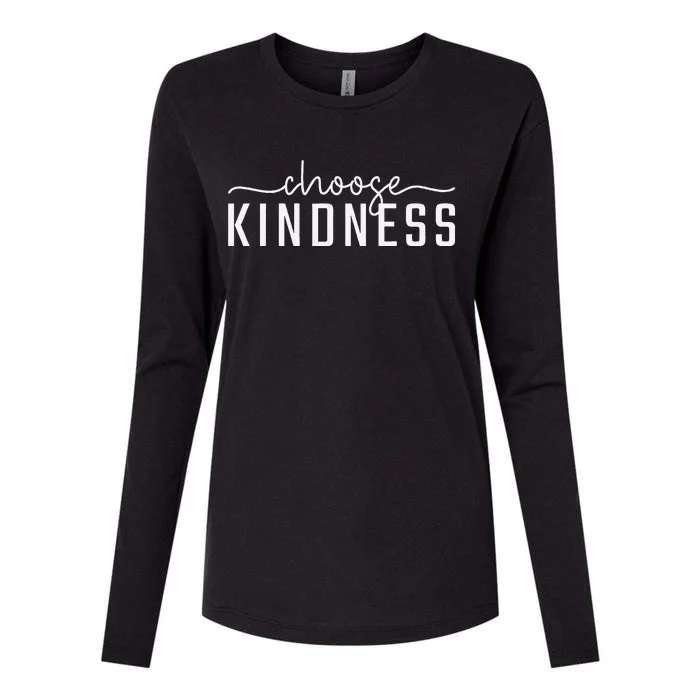 Choose Kindness Letter Print Women Be Kind Inspirational Gift Womens Cotton Relaxed Long Sleeve T-Shirt