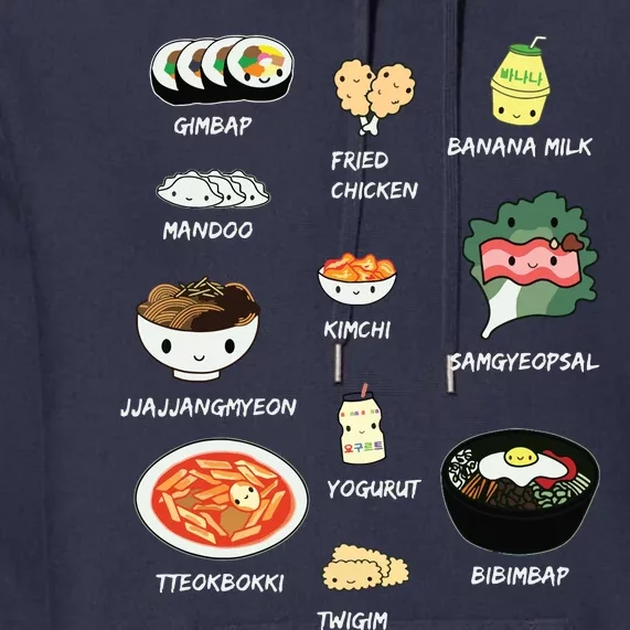 Cute Korean Lunch Shirts Bibimbap And More Premium Hoodie