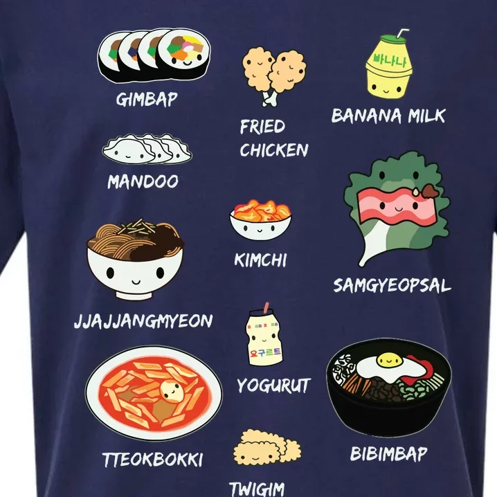 Cute Korean Lunch Shirts Bibimbap And More Sueded Cloud Jersey T-Shirt