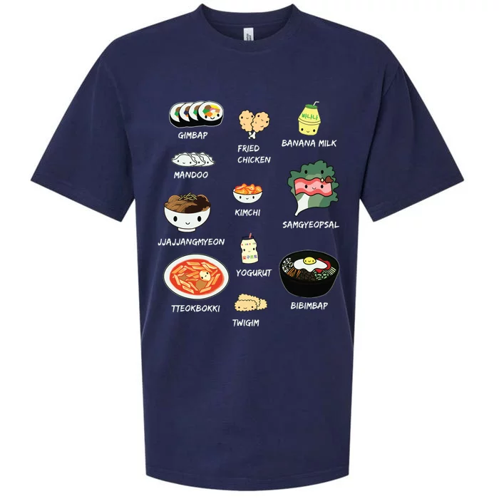 Cute Korean Lunch Shirts Bibimbap And More Sueded Cloud Jersey T-Shirt