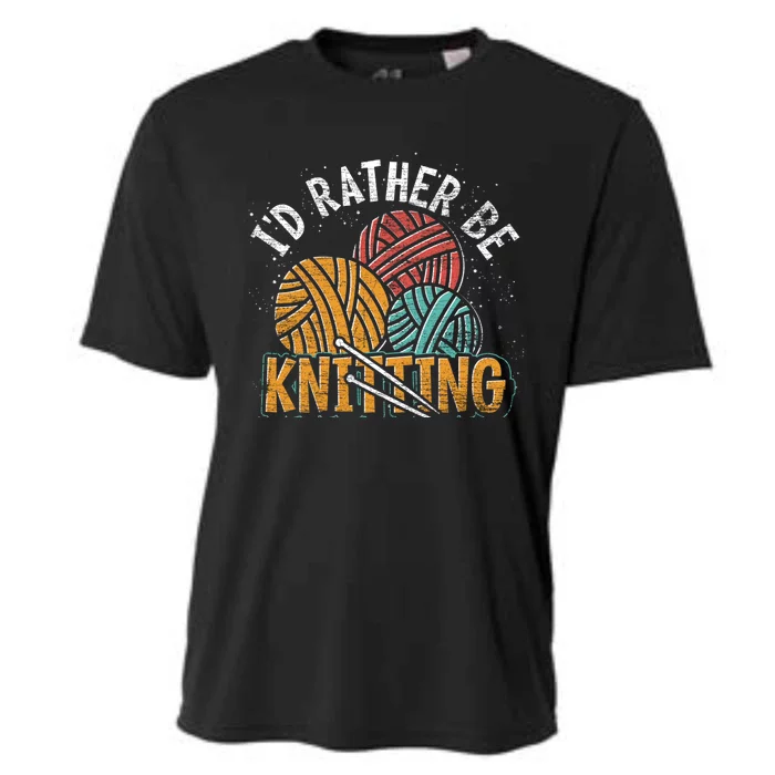 Crocheter Knitting Lover Knitter Crocheting Yarn Knitting Cool Gift Cooling Performance Crew T-Shirt