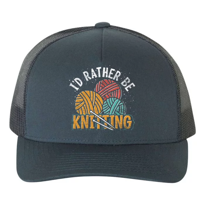 Crocheter Knitting Lover Knitter Crocheting Yarn Knitting Cool Gift Yupoong Adult 5-Panel Trucker Hat