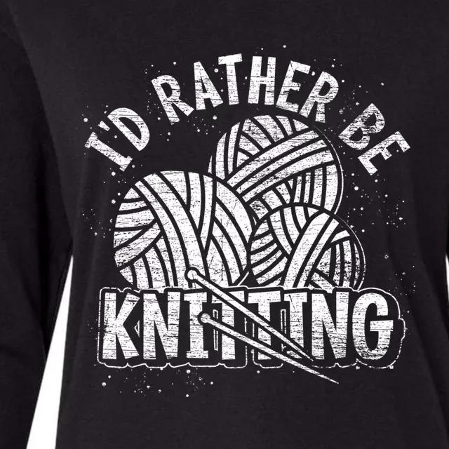 Crocheter Knitting Lover Knitter Crocheting Yarn Knitting Gift Womens Cotton Relaxed Long Sleeve T-Shirt