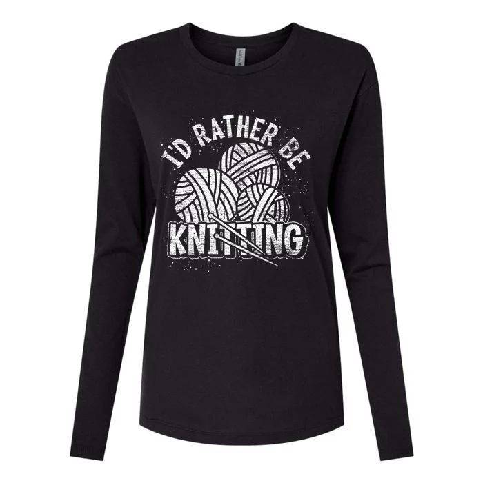 Crocheter Knitting Lover Knitter Crocheting Yarn Knitting Gift Womens Cotton Relaxed Long Sleeve T-Shirt