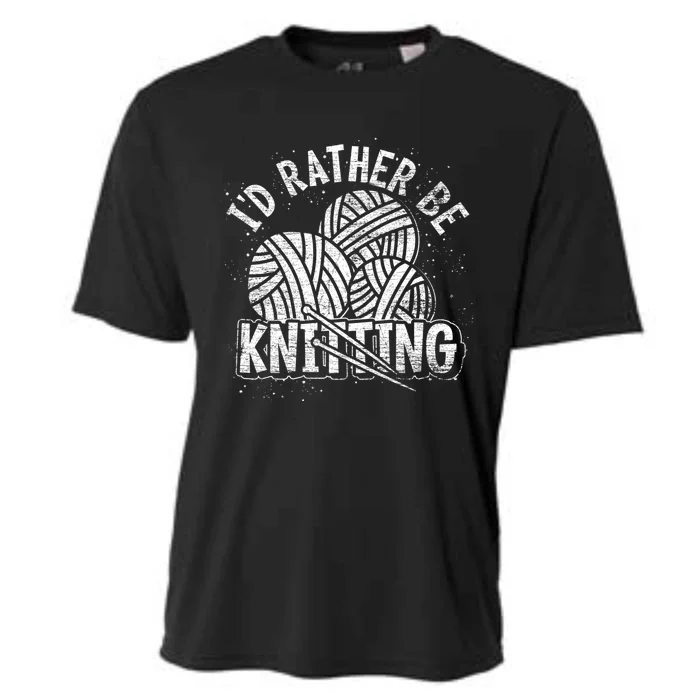 Crocheter Knitting Lover Knitter Crocheting Yarn Knitting Gift Cooling Performance Crew T-Shirt