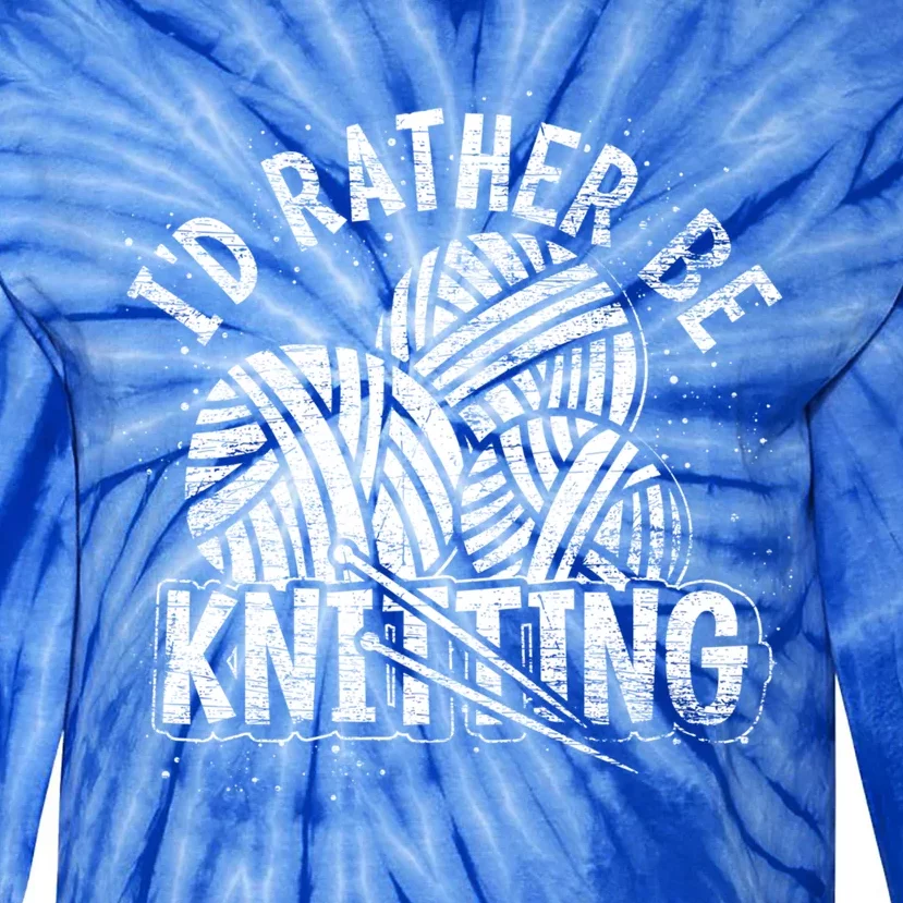 Crocheter Knitting Lover Knitter Crocheting Yarn Knitting Gift Tie-Dye Long Sleeve Shirt