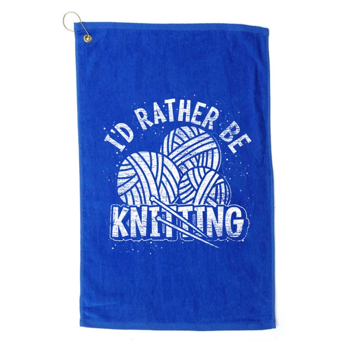 Crocheter Knitting Lover Knitter Crocheting Yarn Knitting Gift Platinum Collection Golf Towel