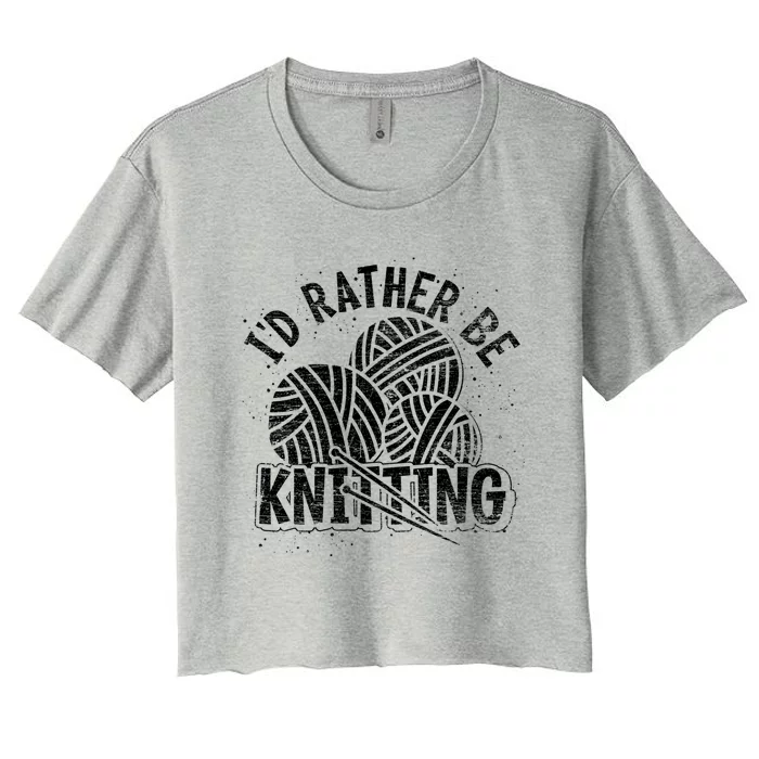 Crocheter Knitting Lover Knitter Crocheting Yarn Knitting Gift Women's Crop Top Tee