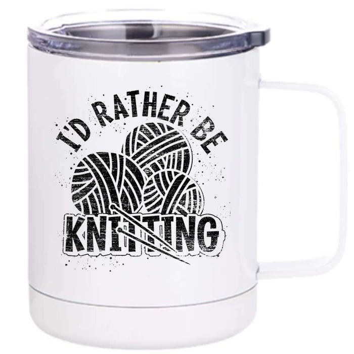 Crocheter Knitting Lover Knitter Crocheting Yarn Knitting Gift Front & Back 12oz Stainless Steel Tumbler Cup