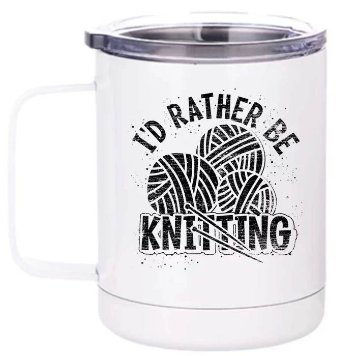 Crocheter Knitting Lover Knitter Crocheting Yarn Knitting Gift Front & Back 12oz Stainless Steel Tumbler Cup