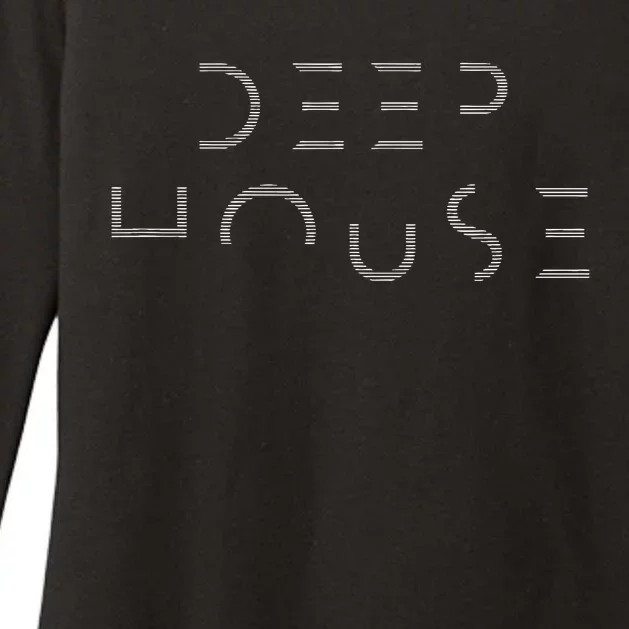 Deep House music art - minimalist design for DJ, raver EDM Womens CVC Long Sleeve Shirt