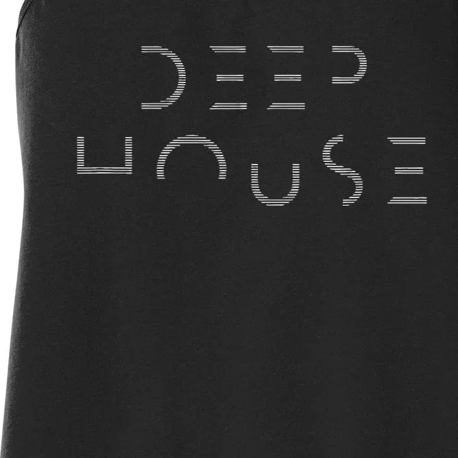 Deep House music art - minimalist design for DJ, raver EDM Women's Racerback Tank