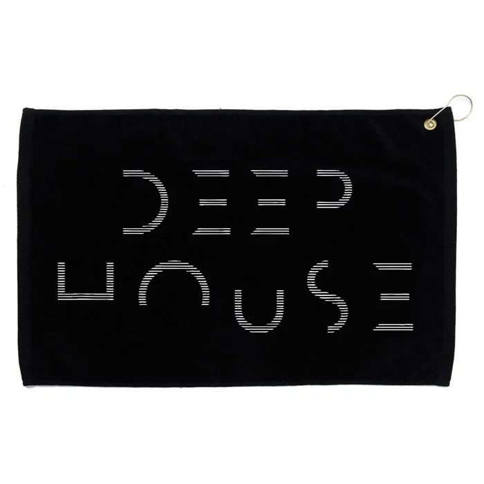 Deep House music art - minimalist design for DJ, raver EDM Grommeted Golf Towel