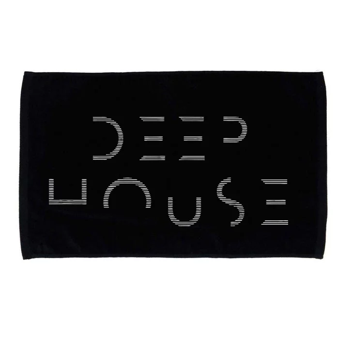 Deep House music art - minimalist design for DJ, raver EDM Microfiber Hand Towel