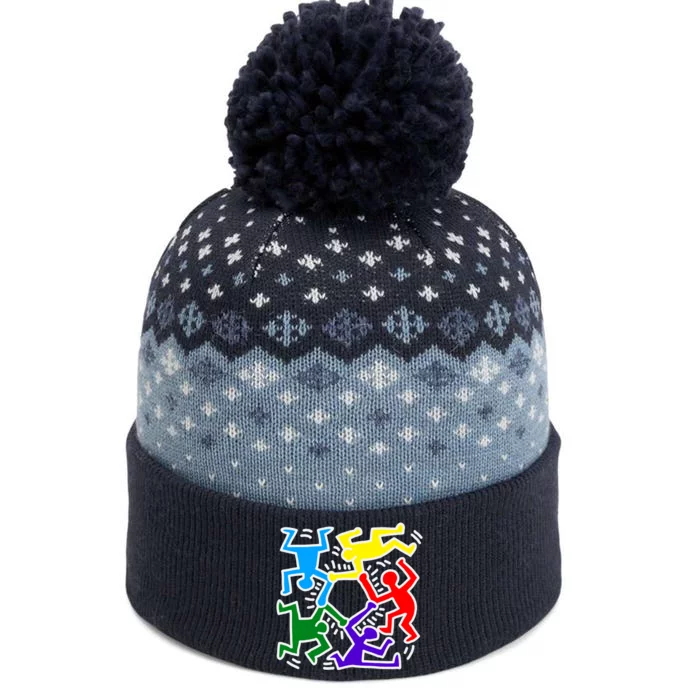 Colorful Keith Music Dancing Fans The Baniff Cuffed Pom Beanie