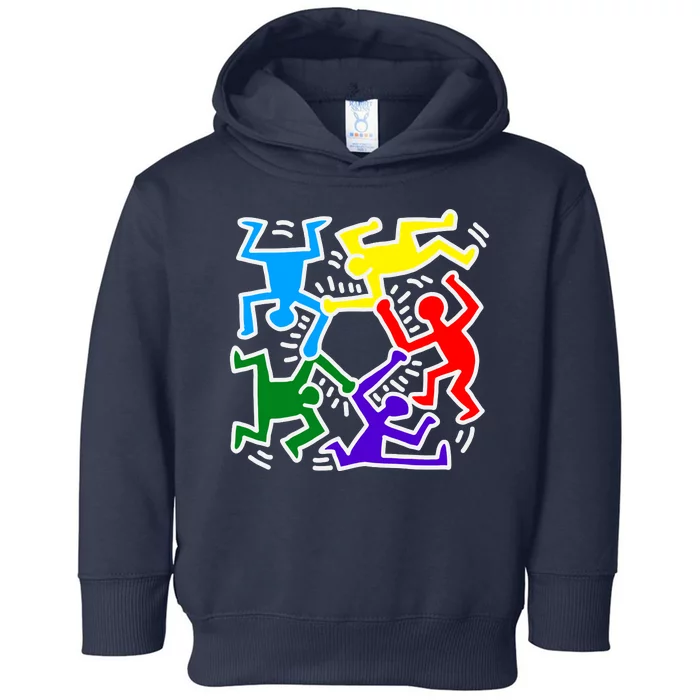 Colorful Keith Music Dancing Fans Toddler Hoodie