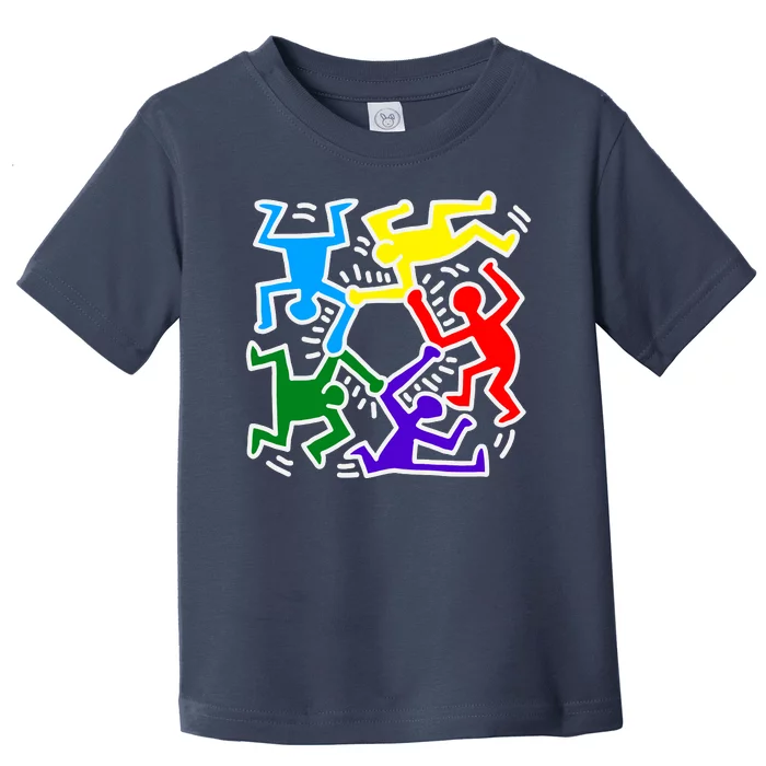 Colorful Keith Music Dancing Fans Toddler T-Shirt