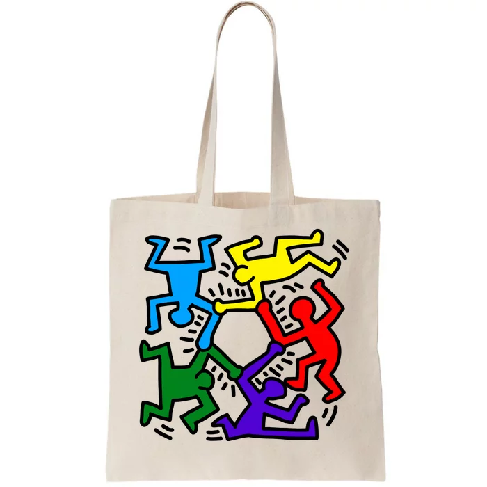 Colorful Keith Music Dancing Fans Tote Bag